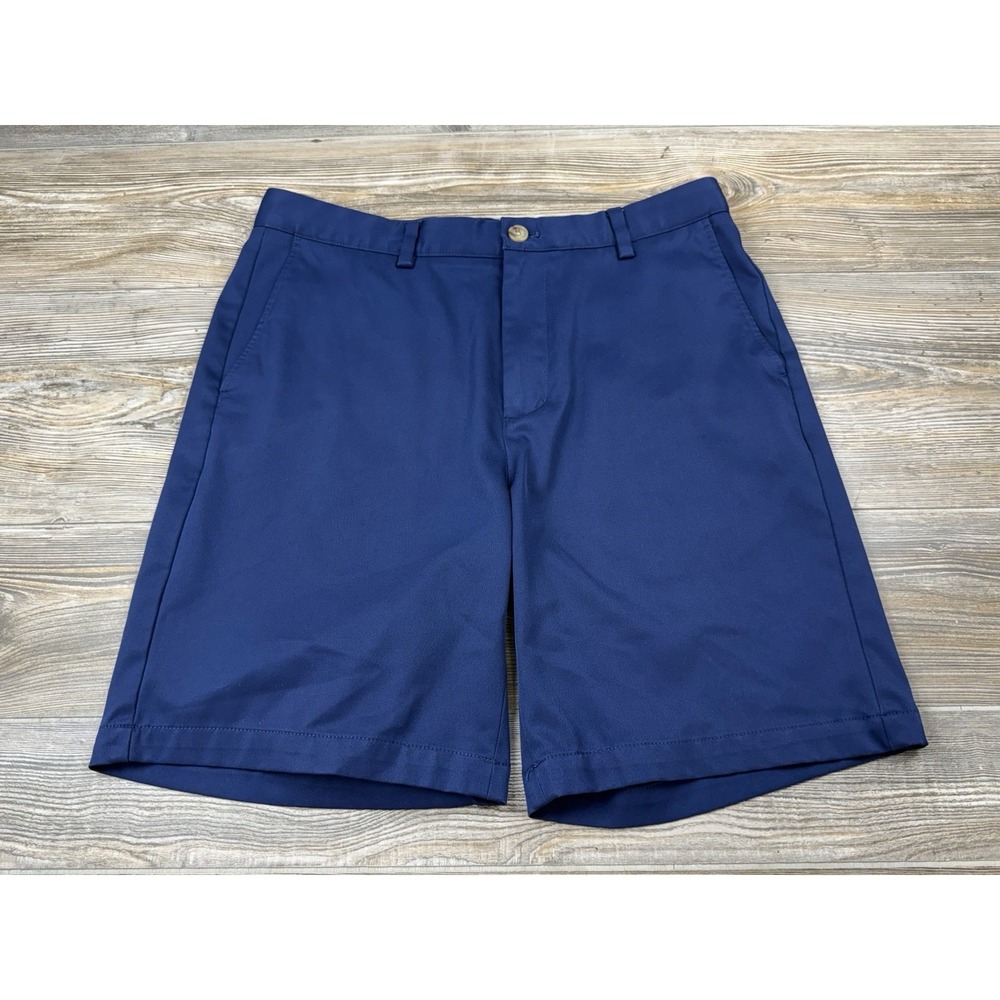 Vineyard Vines Links Shorts Mens 33 Navy Polyester Performance Stretch 9‎ Inch